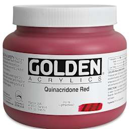 Golden Heavy Body Artist Acrylics - Quinacridone Red, 32 oz Jar