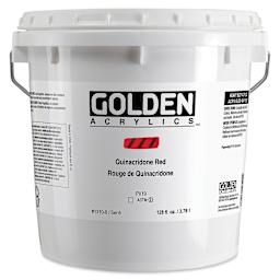 Golden Heavy Body Acrylic Paint - Quinacridone Red, 128 oz Jar