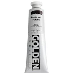 Golden Heavy Body Artist Acrylics - Permanent Maroon, 2 oz Tube Tube