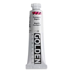 Golden Heavy Body Artist Acrylics - Fluorescent Magenta, 2 oz Tube