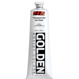 Golden Heavy Body Artist Acrylics - Transparent Red Iron Oxide, 5 oz tube