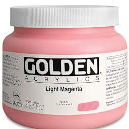 Golden Heavy Body Artist Acrylics - Light Magenta, 32 oz Jar