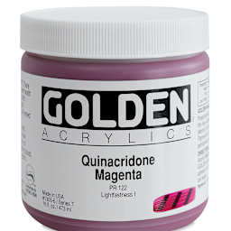 Golden Heavy Body Artist Acrylics - Quinacridone Magenta, 16 oz Jar