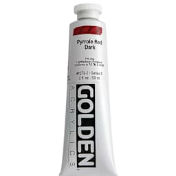 Golden Heavy Body Artist Acrylics - Pyrrole Red Dark, 2 oz tube
