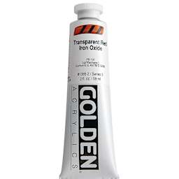Golden Heavy Body Artist Acrylics - Transparent Red Iron Oxide, 2 oz Tube