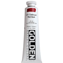 Golden Heavy Body Artist Acrylics - Cadmium Red Dark, 2 oz Tube