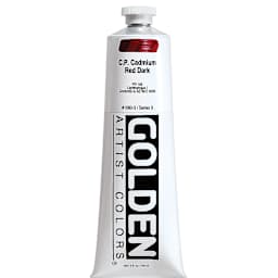 Golden Heavy Body Artist Acrylics - Cadmium Red Dark, 5 oz Tube