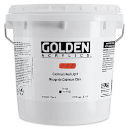 Golden Heavy Body Acrylic Paint - Cadmium Red Light (CP), 3.78 L Bucket