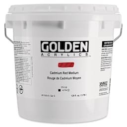 Golden Heavy Body Acrylic Paint - Cadmium Red Medium (CP), 3.78 L Bucket