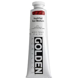 Golden Heavy Body Artist Acrylics - Naphthol Red Medium, 2 oz Tube