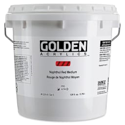 Golden Heavy Body Artist Acrylic - Naphthol Red Medium, 128 oz Jar