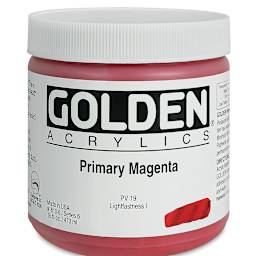 Golden Heavy Body Artist Acrylics - Primary Magenta, 16 oz Jar