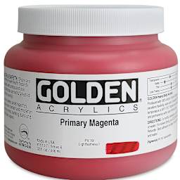 Golden Heavy Body Artist Acrylics - Primary Magenta, 32 oz Jar