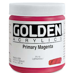 Golden Heavy Body Artist Acrylics - Primary Magenta, 8 oz jar