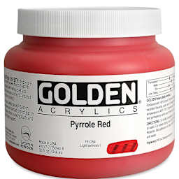 Golden Heavy Body Artist Acrylics - Pyrrole Red, 32 oz Jar