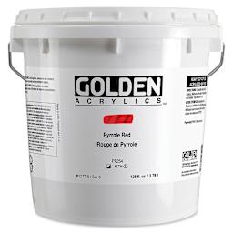 Golden Heavy Body Acrylic Paint - Pyrrole Red, 128 oz Jar