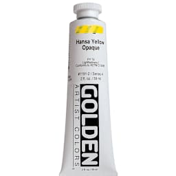 Golden Heavy Body Artist Acrylics - Hansa Yellow Opaque, 2 oz Tube
