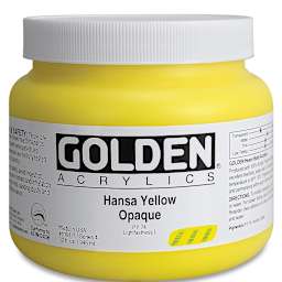Golden Heavy Body Artist Acrylics - Hansa Yellow Opaque, 32 oz Jar