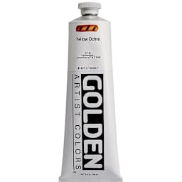 Golden Heavy Body Artist Acrylics - Yellow Ochre, 5 oz Tube