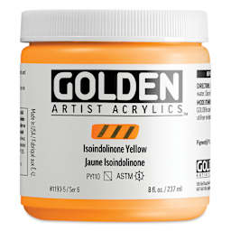 Golden Heavy Body Acrylic Paint - Isoindolinone Yellow, 237 ml Jar