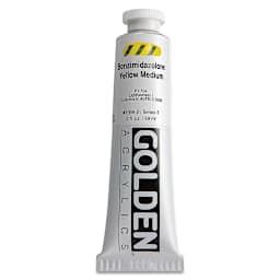 Golden Heavy Body Artist Acrylics - Benzimidazolone Yellow Medium, 2 oz