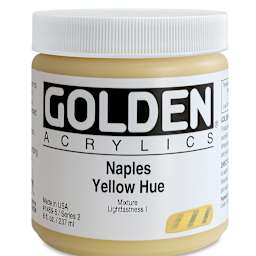 Golden Heavy Body Artist Acrylics - Naples Yellow Hue, 8 oz Jar