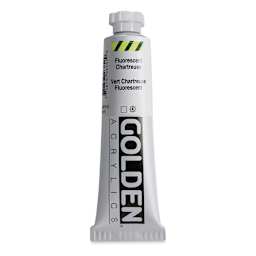 Golden Heavy Body Artist Acrylics - Fluorescent Chartreuse, 2 oz Tube