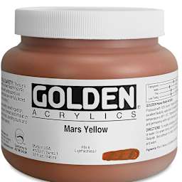 Golden Heavy Body Artist Acrylics - Mars Yellow, 32 oz Jar
