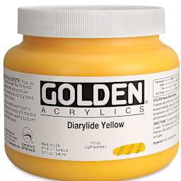 Golden Heavy Body Artist Acrylics - Diarylide Yellow, 32 oz Jar