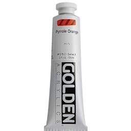 Golden Heavy Body Artist Acrylics - Pyrrole Orange, 2 oz Tube
