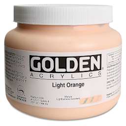 Golden Heavy Body Artist Acrylics - Light Orange, 32 oz