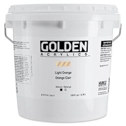 Golden Heavy Body Acrylic Paint - Light Orange, 128 oz Jar