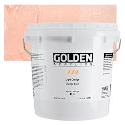 Golden Heavy Body Acrylic Paint - Light Orange, 128 oz Jar