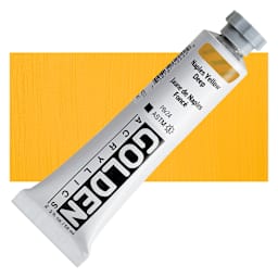 Golden Heavy Body Acrylic Paint - Naples Yellow Deep 59 ml Tube and swatch