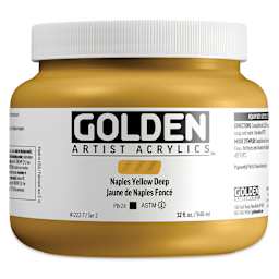 Golden Heavy Body Acrylic Paint - Naples Yellow Deep, 946 ml, Jar