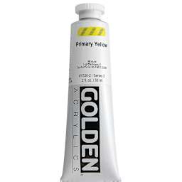 Golden Heavy Body Artist Acrylics - Primary Yellow, 2 oz tube