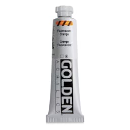 Golden Heavy Body Artist Acrylics - Fluorescent Orange, 2 oz Tube