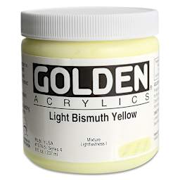 Golden Heavy Body Artist Acrylics - Light Bismuth Yellow, 8 oz