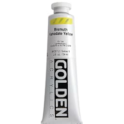 Golden Heavy Body Artist Acrylics - Bismuth Vanadate Yellow, 2 oz Tube