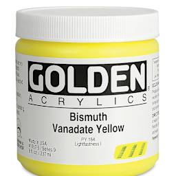 Golden Heavy Body Artist Acrylics - Bismuth Vanadate Yellow, 8 oz Jar