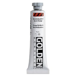 Golden Heavy Body Acrylic Paint - Benzimidazolone Burnt Orange, 59 ml Tube