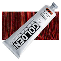 Golden Heavy Body Acrylic Paint - Benzimidazolone Burnt Orange, 148 ml Tube and swatch