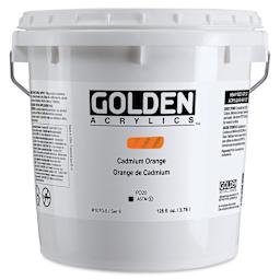 Golden Heavy Body Acrylic Paint - Cadmium Orange (CP), 128 oz Jar