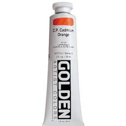 Golden Heavy Body Artist Acrylics - Cadmium Orange, 2 oz Tube