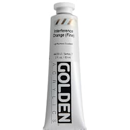 Golden Heavy Body Artist Acrylics - Interference Orange (Fine), 2 oz Tube