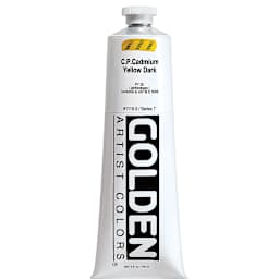 Golden Heavy Body Artist Acrylics - Cadmium Yellow Dark, 5 oz tube