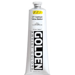 Golden Heavy Body Artist Acrylics - Cadmium Yellow Medium, 5 oz Tube