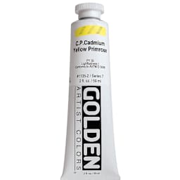 Golden Heavy Body Artist Acrylics - Cadmium Yellow Primrose, 2 oz Tube