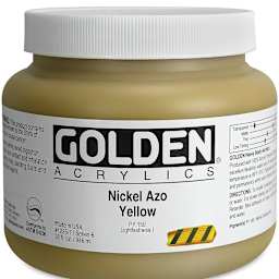 Golden Heavy Body Artist Acrylics - Nickel Azo Yellow, 32 oz Jar