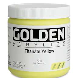 Golden Heavy Body Artist Acrylics - Titanate Yellow, 8 oz Jar